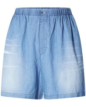 Acne Studios Logo Denim Shorts - Blue
