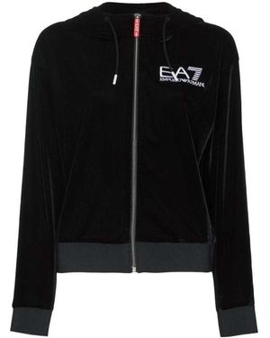 EA7 Velvet Tracksuit Jacket - Black