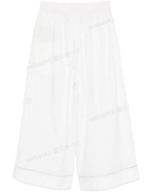 Yves Salomon Wide-Leg Casual Trousers - White
