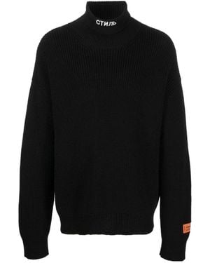 Heron Preston Ctnmb Knit Rollneck Jumper - Black