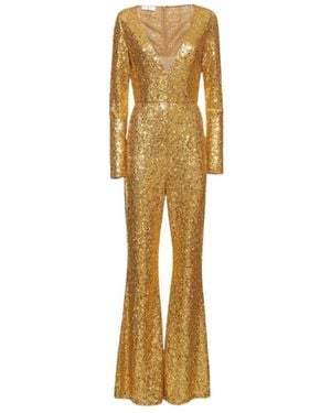 Michael Kors Sequined V-Neck Jumpsuit - Metallic