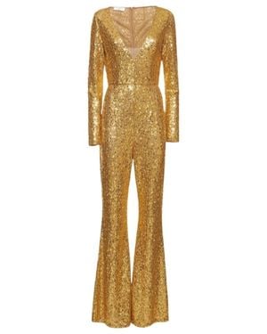 Michael Kors Sequined V-Neck Jumpsuit - Metallic