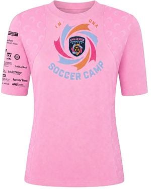 Marine Serre Graphic Printed Crewneck T-Shirt - Pink