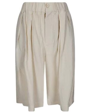 Uma Wang Poela Chevron-Pattern Trousers - White