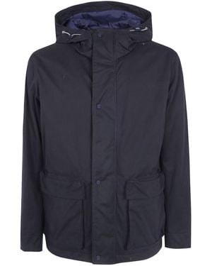 Herno Long-Sleeve Hooded Jacket - Blue