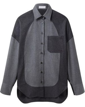 Stella McCartney Panelled Oversized Shirt - Grey