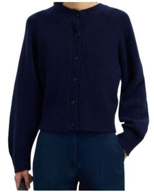 SELECTED Long-Sleeved Knitted Cardigan - Blue