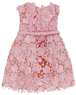 retroféte Retrofete Lace-Up Floral Sequin Dress - Red