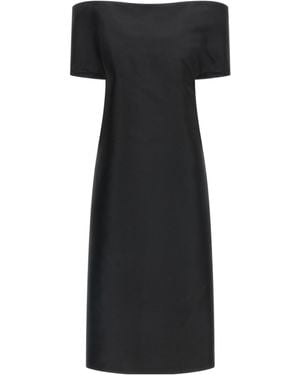 Jil Sander Off-The-Shoulder Dress - Black