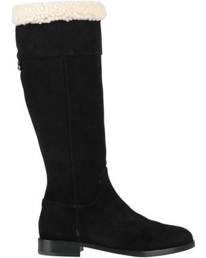 Dolce & Gabbana Two-Tone Leather Platform Boots - Black