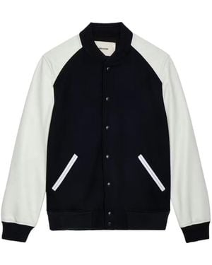 Zadig & Voltaire Birdih Panelled Bomber Jacket - Black