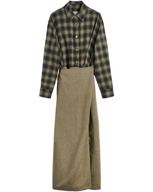 Our Legacy Twisted Shirt Dress - Green