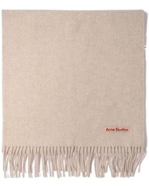 Acne Studios Logo Scarf - Natural