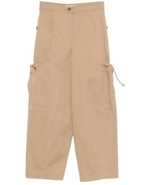 Max Mara Drawstring Pocket Cargo Trousers - Natural