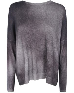 Avant Toi Boat Neck Loose Pullover Sweater - Gray