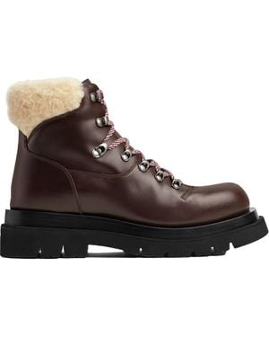 Bottega Veneta Lug Hiking Ankle Boots - Brown