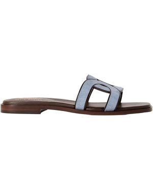 Tod's Logo Flat Slippers - White