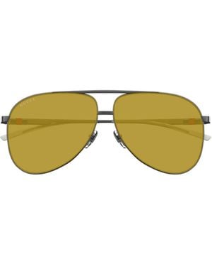 Gucci Eyewear Gg1677S Aviator Sunglasses - Yellow