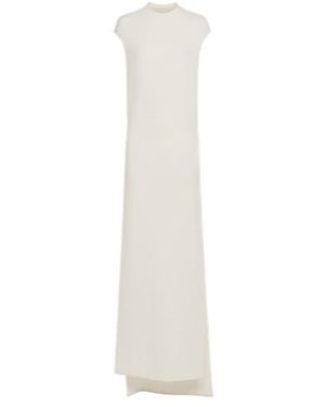 Tom Ford Sleeveless Crewneck Long Dress - White