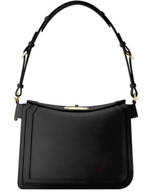Lanvin Compagnon Leather Shoulder Bag - Black