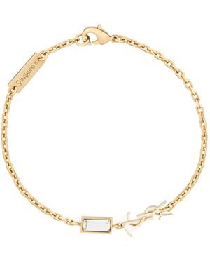 Saint Laurent Cassandre Charm Bracelet - Metallic