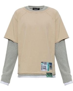 DSquared² Layered Patch Long Sleeve T-Shirt - White