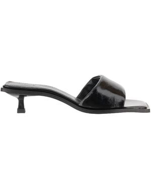 Alohas Square Toe Sandals - Black