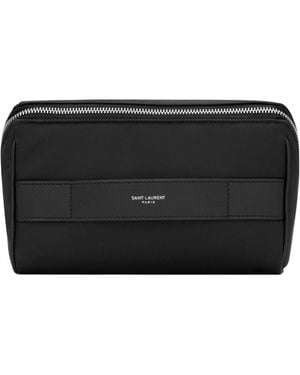 Saint Laurent Zipped Wash Bag - Black
