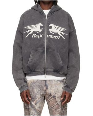 Represent Pegasus Zip-Up Hoodie - Gray