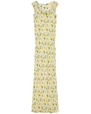 Sportmax All-Over Patterned Sleeveless Maxi Dress - Metallic