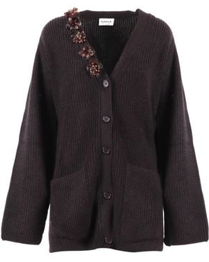 P.A.R.O.S.H. Embellished Cardigan - Black