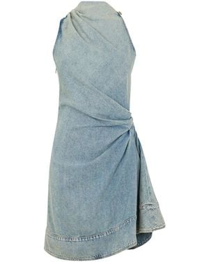 McQueen Denim Mini Skirt - Blue