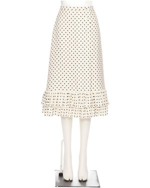 スカート Valentino Ivory polka-dot skirt with ruffles Valentino Ivory polka-dot skirt with ruffles | TheDoubleF