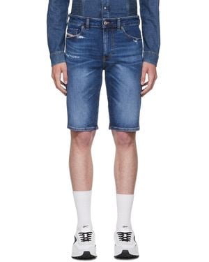 DIESEL Faded Denim Bermuda Shorts - Blue