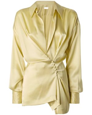 Dries Van Noten Wrap-Around Shirt - Metallic
