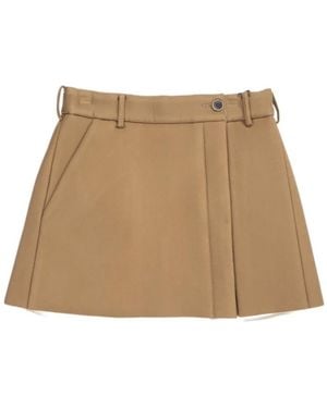 Uma Wang Button-Down Skirt - Natural