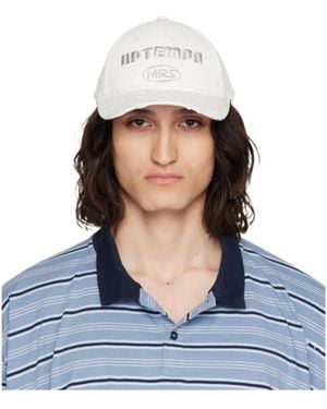 Martine Rose Rolled Distressed Cap - Blue