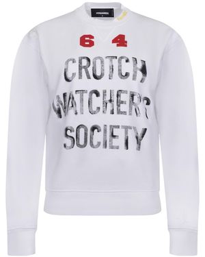 DSquared² Long-Sleeved Crewneck Sweatshirt - White