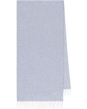 Loro Piana Fringed Scarf - Blue