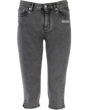 Off-White c/o Virgil Abloh Denim Capri Jeans - Gray