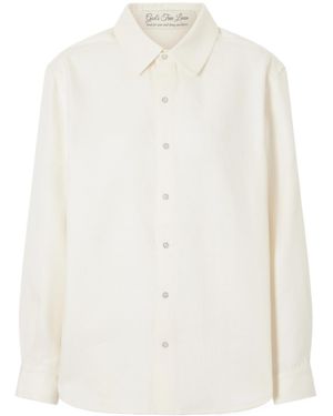 God's True Cashmere Solid Linen Shirt - White