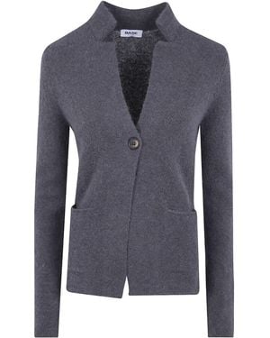 Baserange Base Single-Breasted Knitted Jacket - Blue
