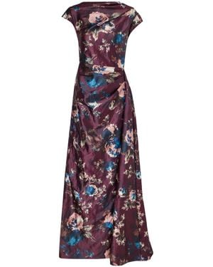 Erdem Metallic Sheen Long Dress - Purple