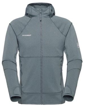Mammut Waffle-Knit Hooded Jacket - Blue