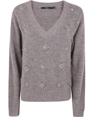 Seventy V-Neck Jumper - Grey