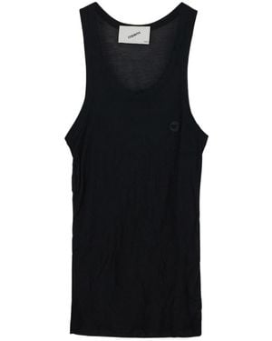 Coperni Crew Neck Sleeveless Tank Top - Black