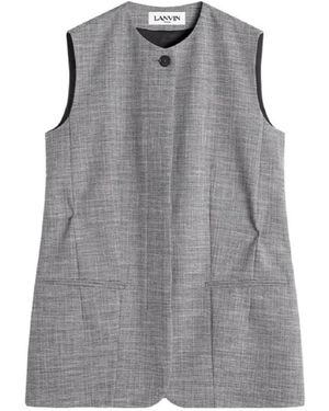 Lanvin Button Vest - Grey