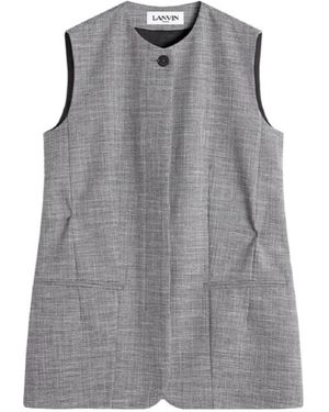 Lanvin Button Vest - Gray