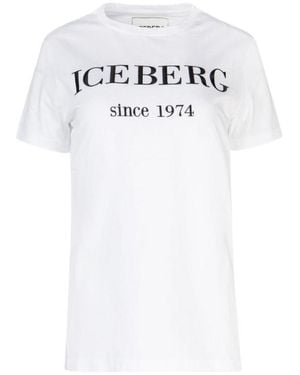 Iceberg Logo Print T-Shirt - White