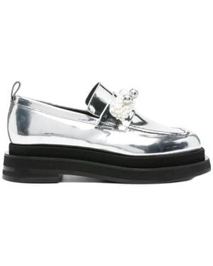 Simone Rocha Heart Toe Platform Loafers - White